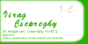 virag csepreghy business card